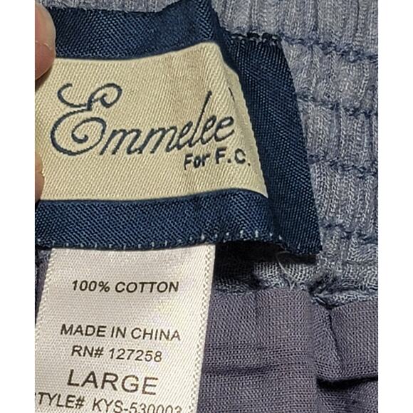 Emmelee Blue Beige Embroidered Floral Detail Pleated A Line Mini Skirt Large - Picture 4 of 4